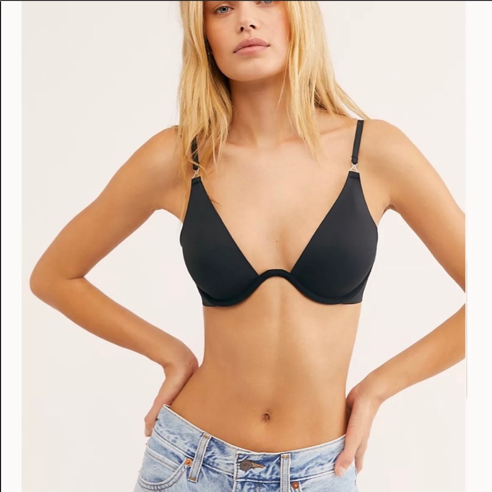 34DD NWT Free People ONE LEFT! Ari Underwire Bra - Black - Picture 1 of 8
